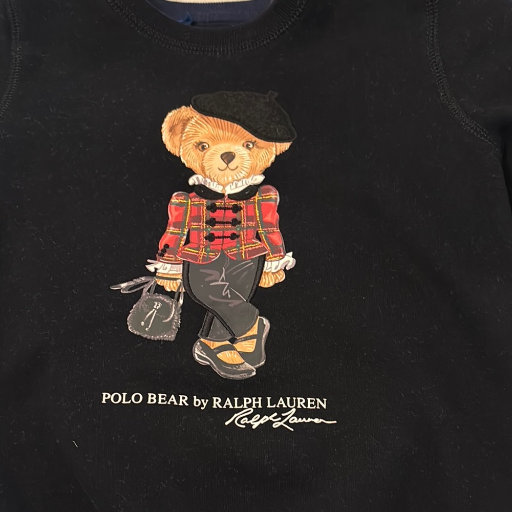 Polo Bear Black Sweatshirt by Ralph Lauren